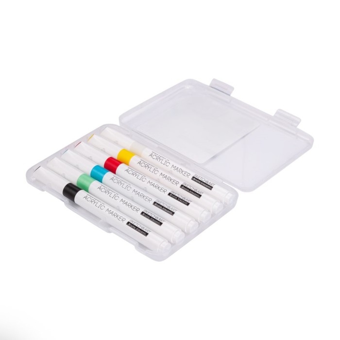 Набор акриловых маркеров 6 цветов SKETCH&ART, 1,0-3,0 мм Набор акриловых маркеров 6 цветов SKETCH&ART, 1,0-3,0 мм