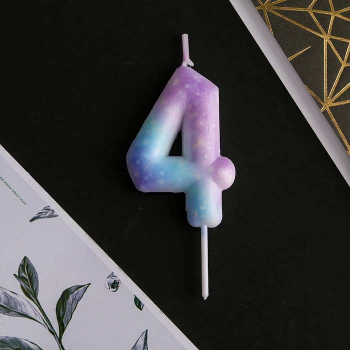 Свеча для торта, цифра «4», 5,5 х 8 см Свеча для торта, цифра «4», 5,5 х 8 см