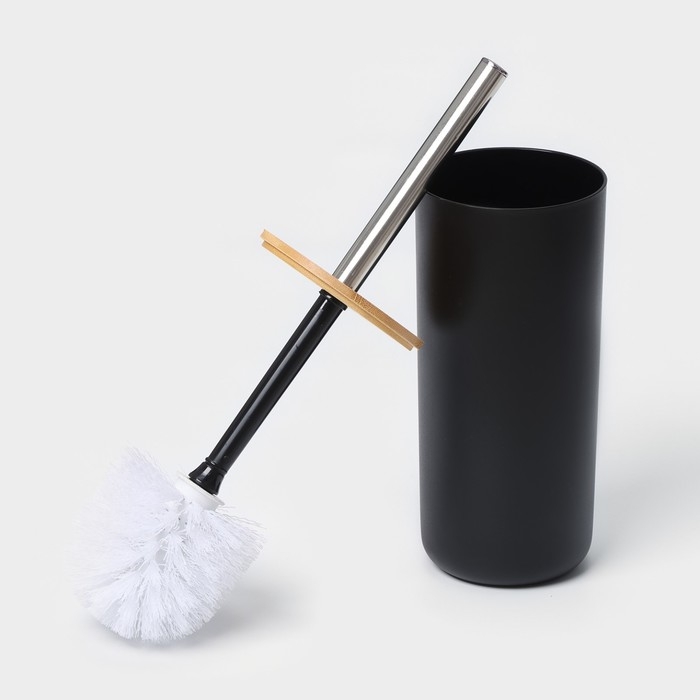 Набор аксессуаров для ванной комнаты SAVANNA «Вуди», 6 предметов (мыльница, дозатор, 2 стакана, ёршик, ведро), цвет чёрный Набор аксессуаров для ванной комнаты SAVANNA «Вуди», 6 предметов (мыльница, дозатор, 2 стакана, ёршик, ведро), цвет чёрный