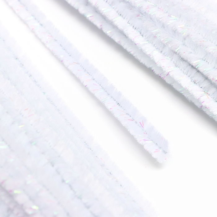 Проволока синельная набор 50 шт., белого цвета, 30 см Проволока синельная набор 50 шт., белого цвета, 30 см