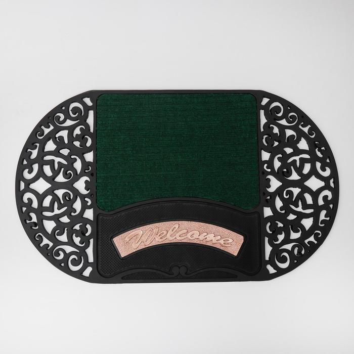 Коврик придверный узорный Доляна Welcome, 45×75 см, цвет МИКС Коврик придверный узорный Доляна Welcome, 45×75 см, цвет МИКС