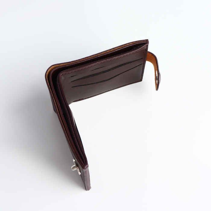 Портмоне мужское на магните, отдел для карт, монет, цвет коричневый Портмоне мужское на магните, отдел для карт, монет, цвет коричневый