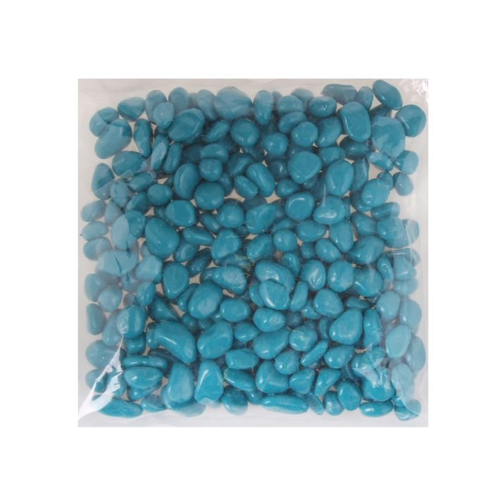 Грунт для аквариума  Грунт для аквариума "Галька цветная,  бирюзовая" 800г фр 8-12 мм