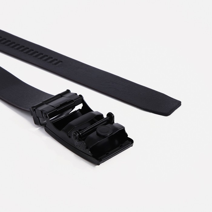 Ремень мужской, ширина 3,5 см, пряжка автомат, цвет чёрный Ремень мужской, ширина 3,5 см, пряжка автомат, цвет чёрный