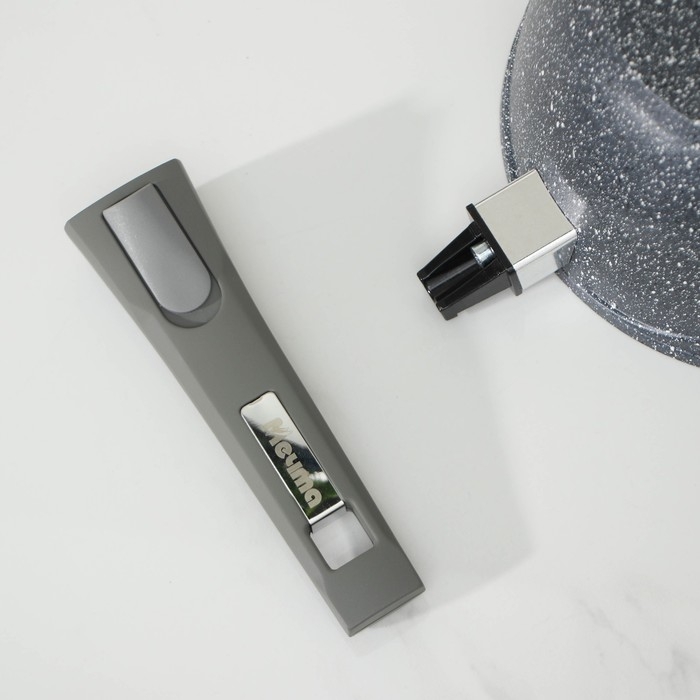 Набор посуды №1 «Гранит», 3 предмета: сковорода d=26 см, ковш 1,7 л, кастрюля 5 л, крышки, антипригарное покрытие