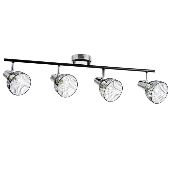 Светильник Светильник "Мэдока" 4х60Вт Е14 черный/хром 80х10х19,5см