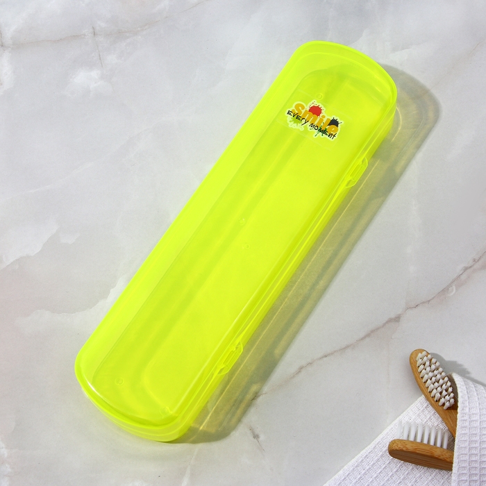 Футляр для зубной щётки и пасты, желтый, 21 х 5,5 см Футляр для зубной щётки и пасты, желтый, 21 х 5,5 см