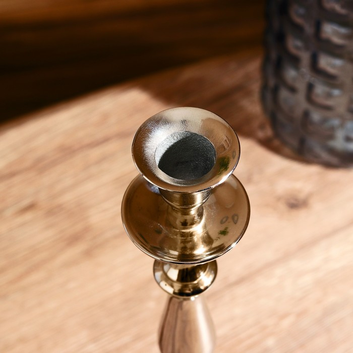 Подсвечник алюминий  Подсвечник алюминий "Лестница" на 1 свечу 11х11х31 см