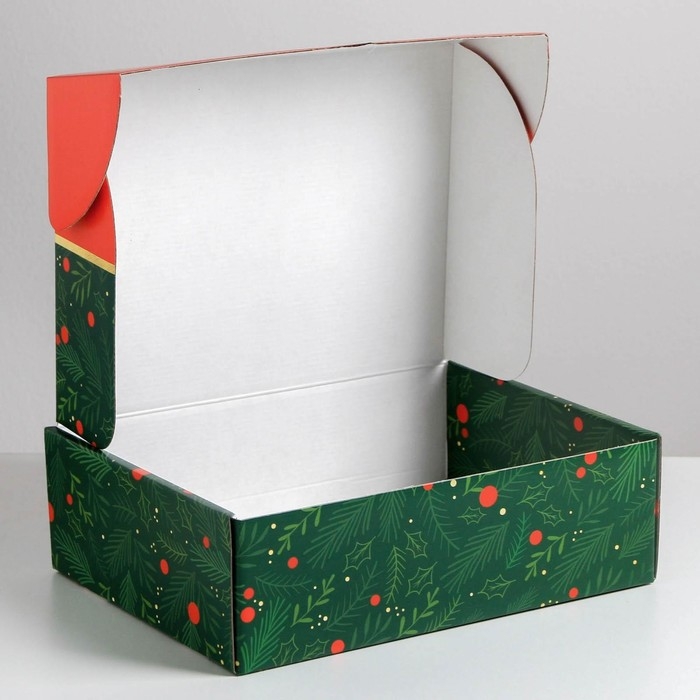 Коробка подарочная новогодняя складная «С новым годом», 30,7 х 22 х 9,5 см, Новый год Коробка подарочная новогодняя складная «С новым годом», 30,7 х 22 х 9,5 см, Новый год