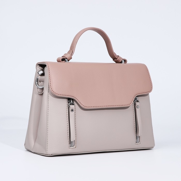 Сумка-мессенджер на магнитах, наружный карман, длинный ремень, цвет бежевый Сумка-мессенджер на магнитах, наружный карман, длинный ремень, цвет бежевый