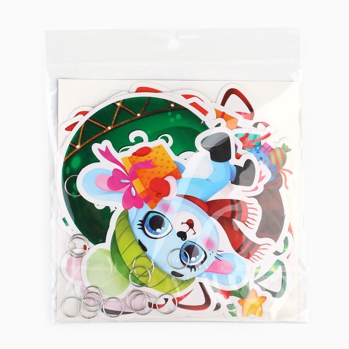 Гирлянда на кольцах новогодняя «Милые зверюшки», на Новый год, длина 148 см Гирлянда на кольцах новогодняя «Милые зверюшки», на Новый год, длина 148 см