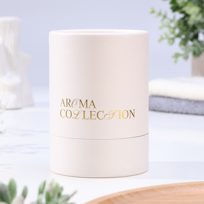 Свеча ароматическая в стакане  Свеча ароматическая в стакане "Aroma collection", 260 г, белый мускат, в тубусе