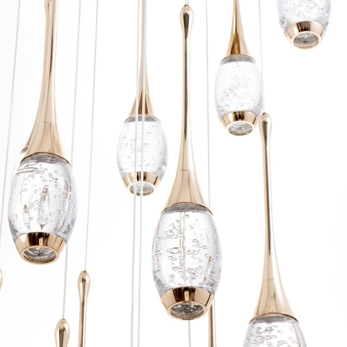 Светильник-каскад Светильник-каскад "Беллис" 20хLED 60Вт 3000K золото 50х50х250см BayerLux