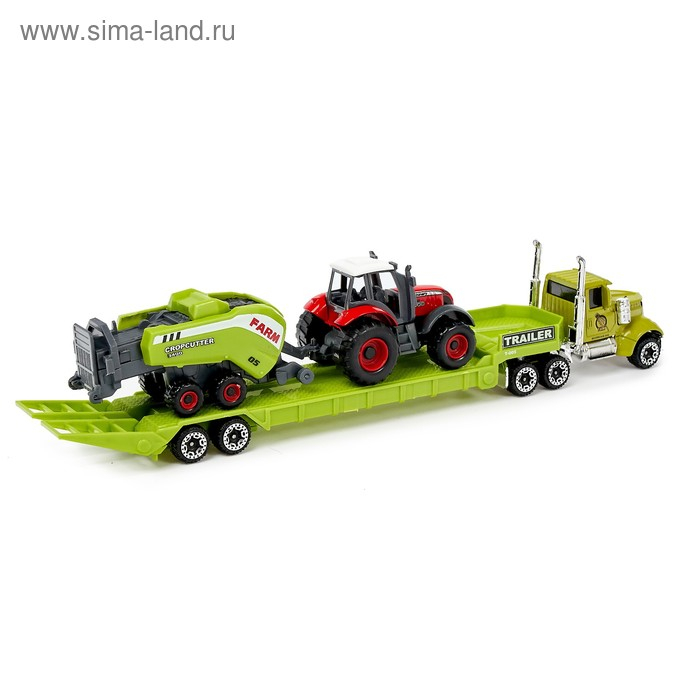 Грузовик металлический «Ферма» с трактором, МИКС