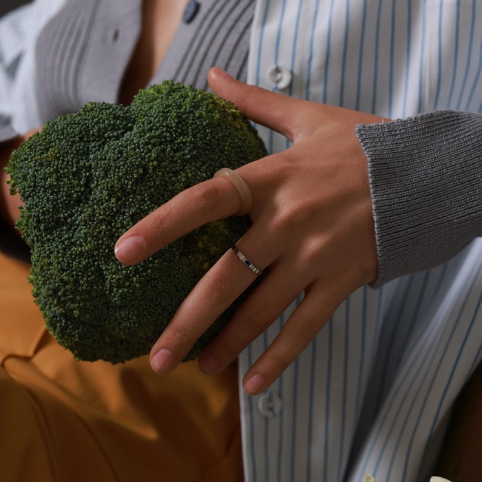 Кольцо набор 4 штуки «Кристаллы» арабика, цвет бежево-голубой в серебре, размер МИКС