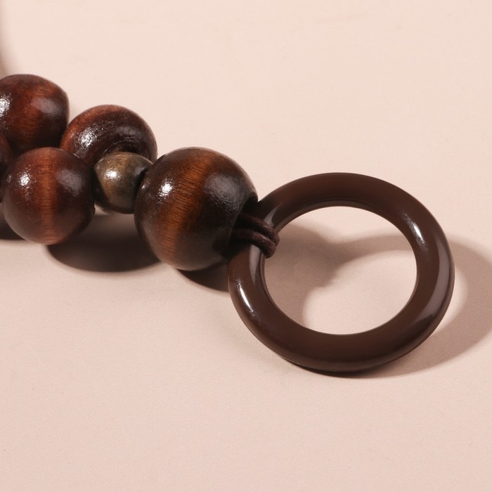 Ручки для сумки, 2 шт, вощёный шнур/дерево, 46,5 × 4 см, цвет коричневый Ручки для сумки, 2 шт, вощёный шнур/дерево, 46,5 × 4 см, цвет коричневый