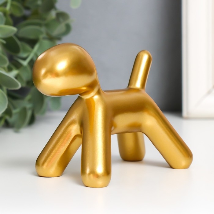 Сувенир полистоун Сувенир полистоун "Собака" золото 10х7,8х5,4 см