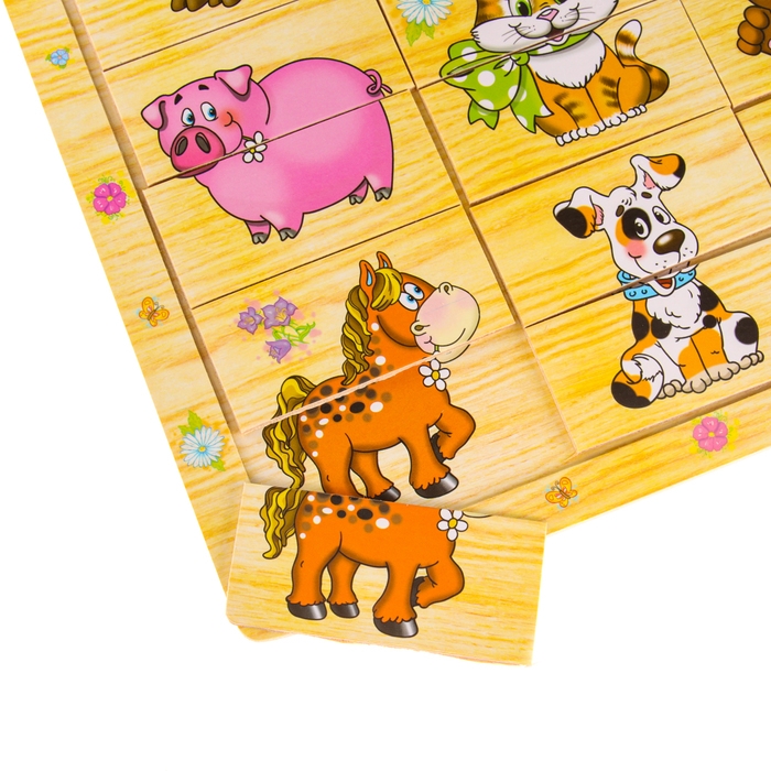 Пазл разрезные картинки «Учим животных» Пазл разрезные картинки «Учим животных»