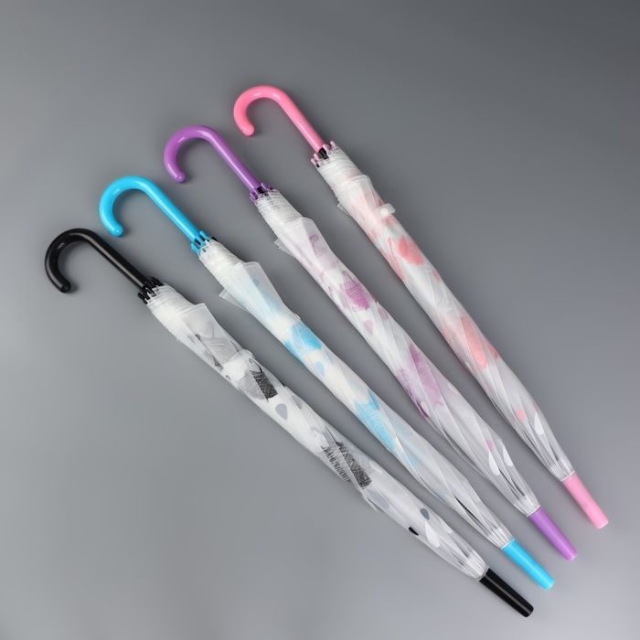 Зонт - трость полуавтоматический «Мелкие зонтики», 8 спиц, R = 45/55 см, D = 110 см, рисунок МИКС Зонт - трость полуавтоматический «Мелкие зонтики», 8 спиц, R = 45/55 см, D = 110 см, рисунок МИКС