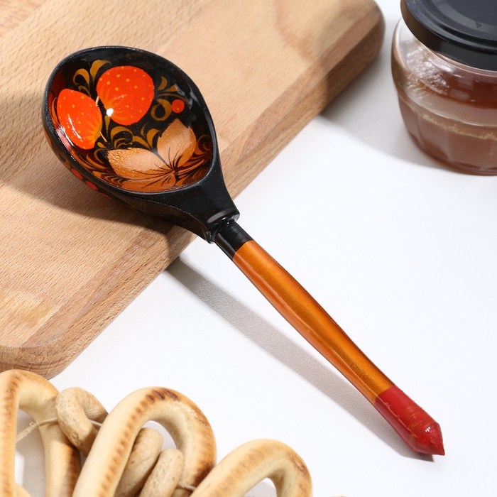 Ложка полубаская Ложка полубаская "Хохлома", традиционная роспись