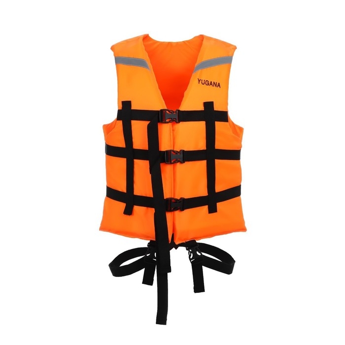 Жилет страховочный YUGANA, размер 48-54, оранжевый Жилет страховочный YUGANA, размер 48-54, оранжевый