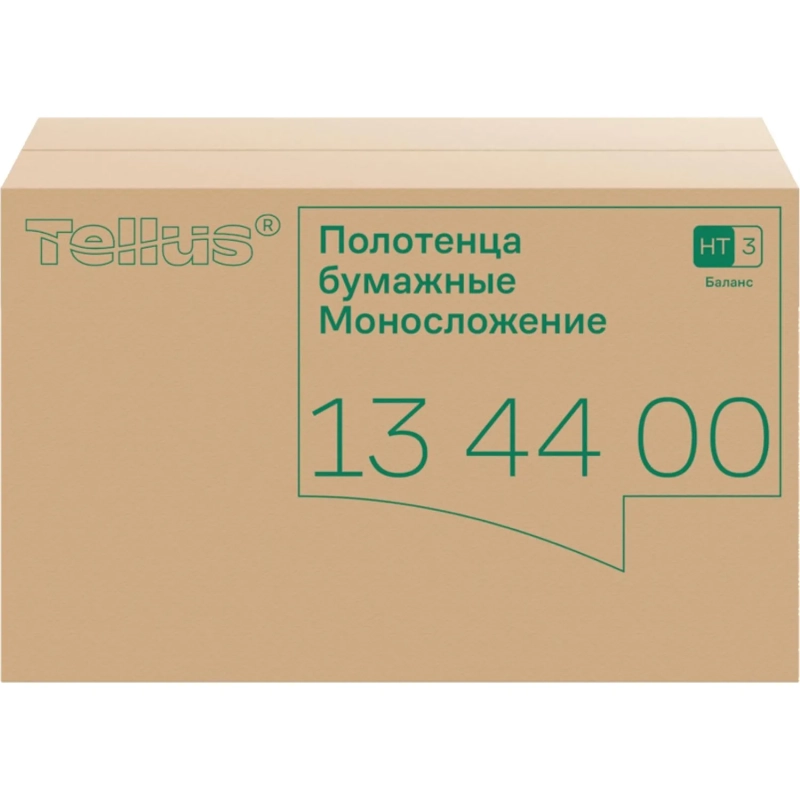 Полотенца бумажные д/диспенсеров Tellus ZZсл 1сл Н3/НТ3 250л 20шт/уп_134400