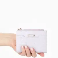 Кошелёк женский на кнопке, 12.5&times;2&times;9 см, однотонный, комбинированный, светло-сиреневый