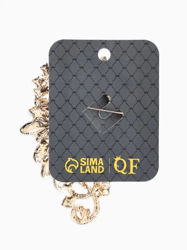 Брошь &laquo;Императрица&raquo;, лавра, шампанского в золоте