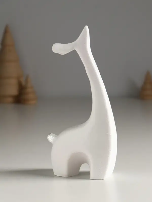 Фигура "Оленёнок" 17,5х8,5х4,5 см, белый с посеребрением