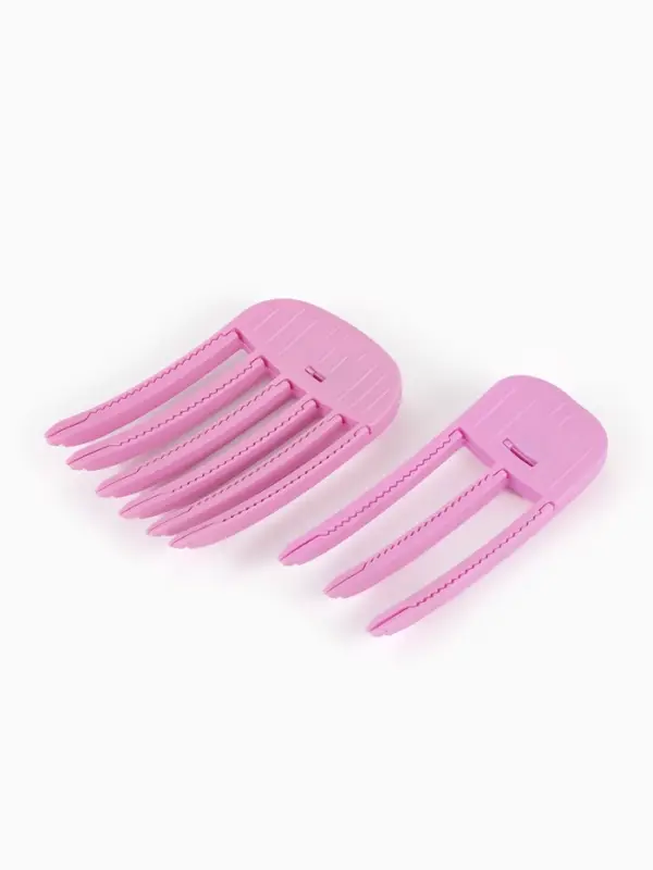 Зажимы для прикорневого объёма волос (наб 2шт цена за наб) розовый пластик накл QF