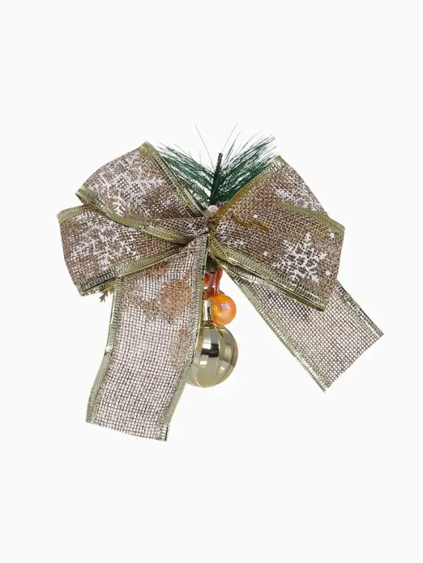 Ёлочные игрушки 2 шт. &laquo;Зимнее волшебство. Композиция на бантике&raquo; пластик, ягодки, 13&times;15 см