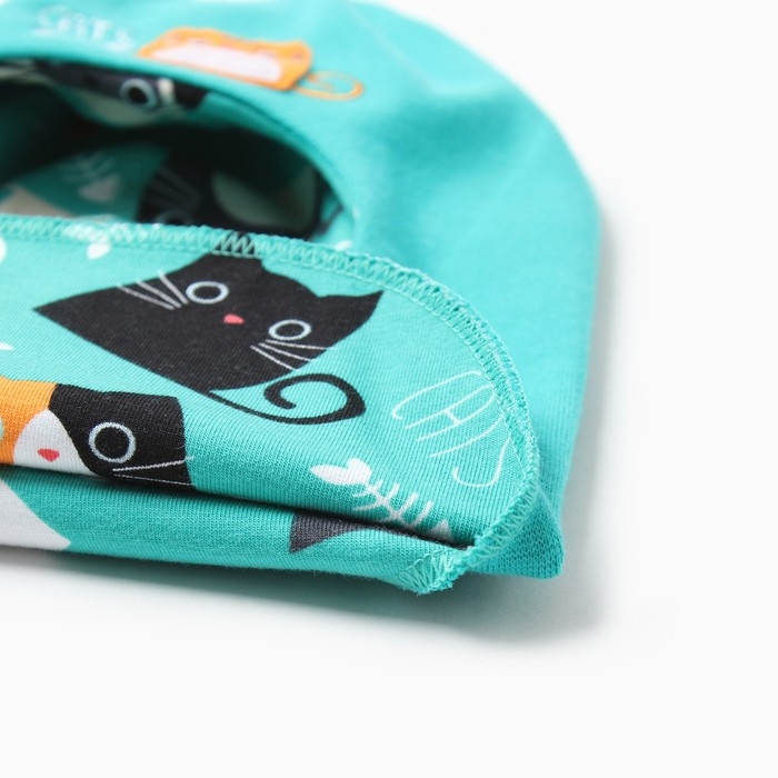 Шапка-шлем детский, цвет зелёный, размер 48-50