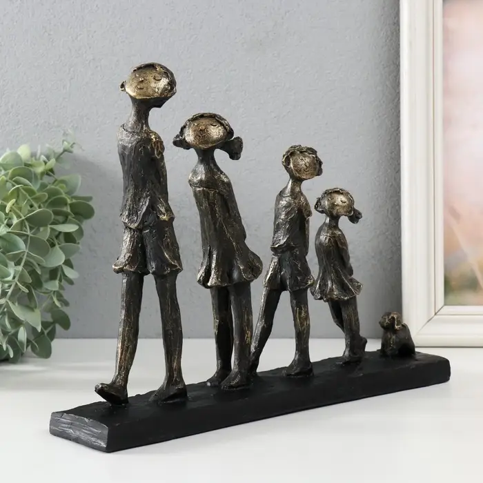 Фигурка полистоун &laquo;Весёлая компания&raquo; под металл, 30.4&times;6&times;22.6 см