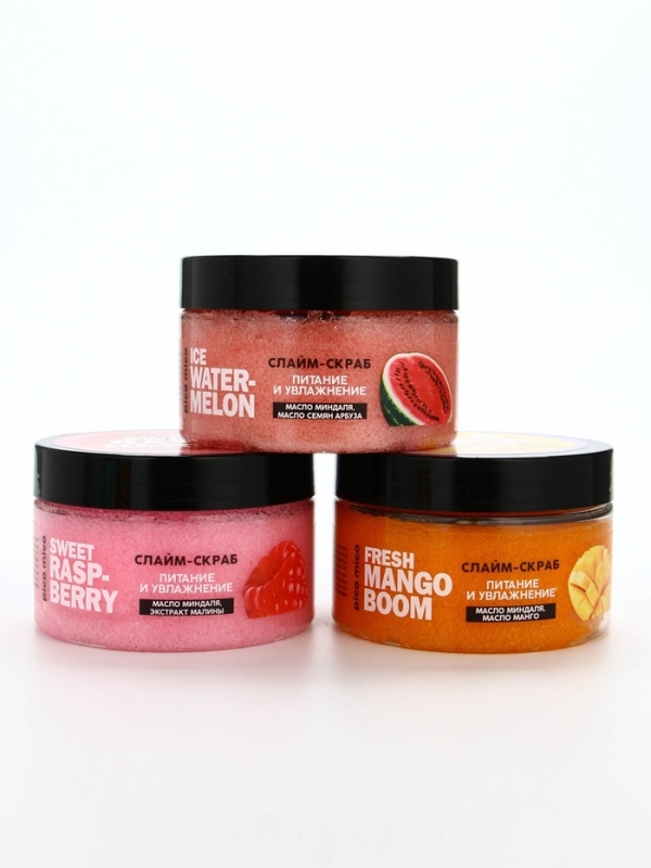 Скраб-слайм для тела Fresh mango boom, питание и увлажнение, с ароматом манго, 250 г, PICO MICO Скраб-слайм для тела Fresh mango boom, питание и увлажнение, с ароматом манго, 250 г, PICO MICO