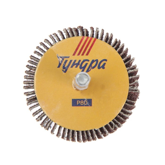 Круг лепестковый радиальный ТУНДРА, 50 х 30 х 6 мм, Р80 Круг лепестковый радиальный ТУНДРА, 50 х 30 х 6 мм, Р80
