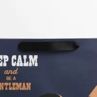 Пакет подарочный крафтовый, упаковка, &laquo;Keep calm&raquo;, L 31 х 40 х 11.5 см