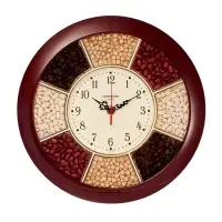 Часы настенные, серия: Кухня, &laquo;Специи&raquo;, d=29 см, плавный ход, бордовый обод