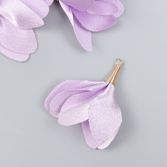 Декор для творчества текстиль Декор для творчества текстиль "Бутон, цвет глицинии" набор 6 шт 6 см