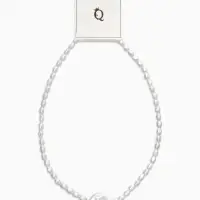 Колье из бусин &laquo;Жемчуг барокко&raquo;, L=40 см, белое в серебре