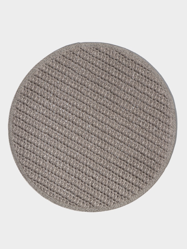 Салфетка сервировочная на стол Доляна «Кастилия», d=38 см, цвет серый