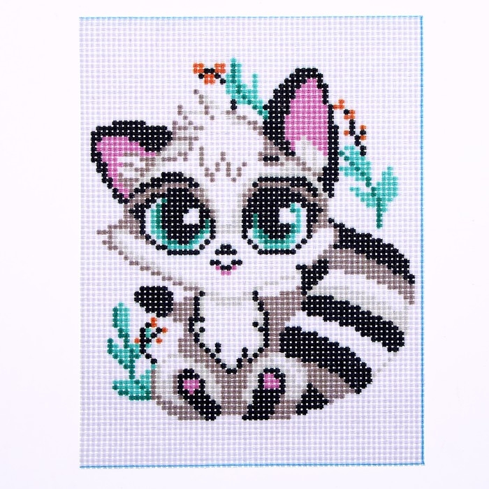 Канва для вышивки крестиком «Енотик озорник», 20 х 15 см Канва для вышивки крестиком «Енотик озорник», 20 х 15 см