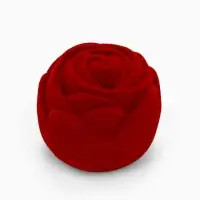Футляр под кольцо, серьги &laquo;Роза&raquo;, бархатный, 6&times;5.5 см, красный