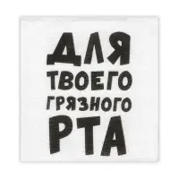 Салфетки бумажные однослойные &laquo;Для твоего грязного рта&raquo;, 24&times;24 см, 100 шт.