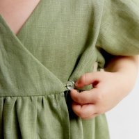 Платье детское Крошка Я Linen, р. 92-98, зеленый