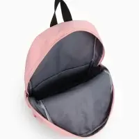 Рюкзак школьный на молнии, с карманами, с принтом, размер 30&times;12&times;43 см, розовый