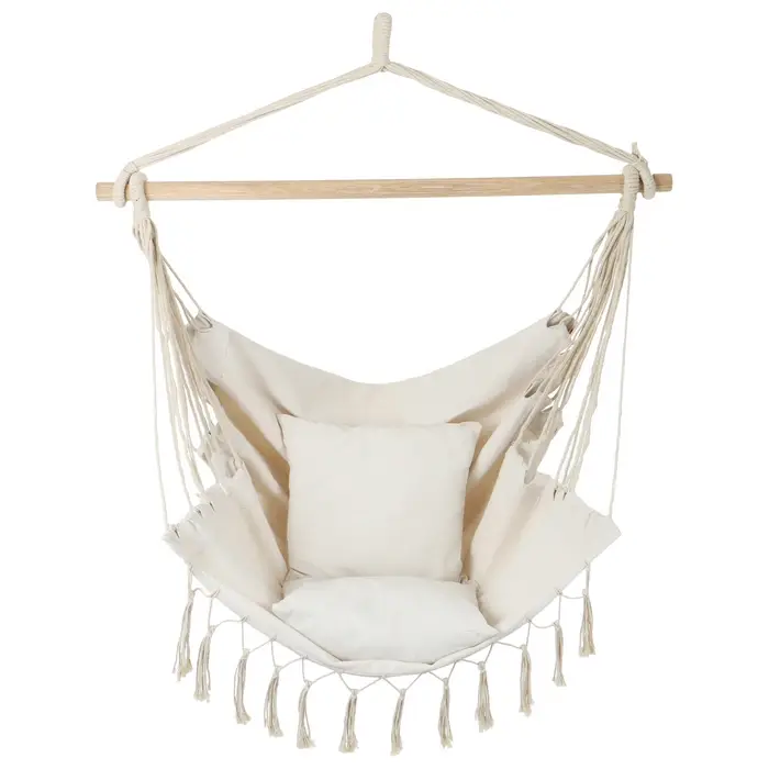 Гамак-кресло maclay, 60&times;80 см, подвесное, плетёное, бежевое
