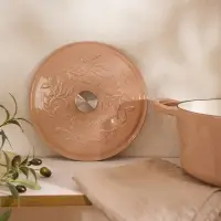 Кастрюля чугунная SL Home, 4.2 л, d=24.5 см, h=11 см, с крышкой, эмалированное покрытие, индукция, бежевая