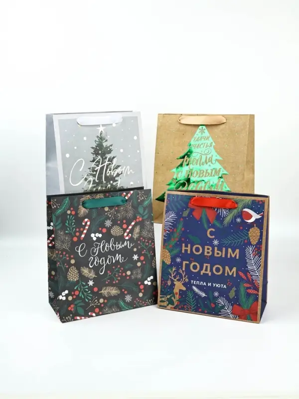 Набор новогодних пакетов &laquo;Еловый лес&raquo;