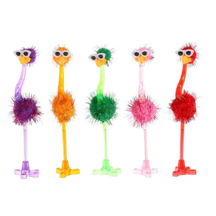 Ручка - прикол шариковая Calligrata &laquo;Страус в очках&raquo;, МИКС