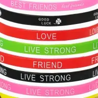 Силиконовый браслет &laquo;Андеграунд&raquo;, набор 10 шт. цвет МИКС